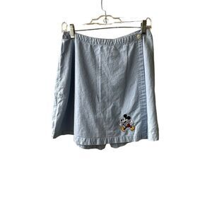 The Disney Store Women's Light Blue Mickey Mouse Mid-Rise Shorts Skirt Size M